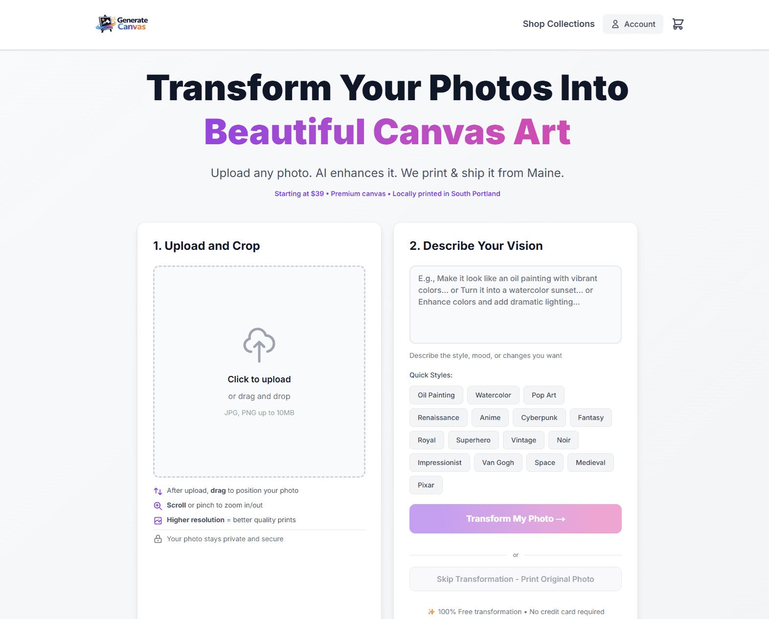 Generate Canvas